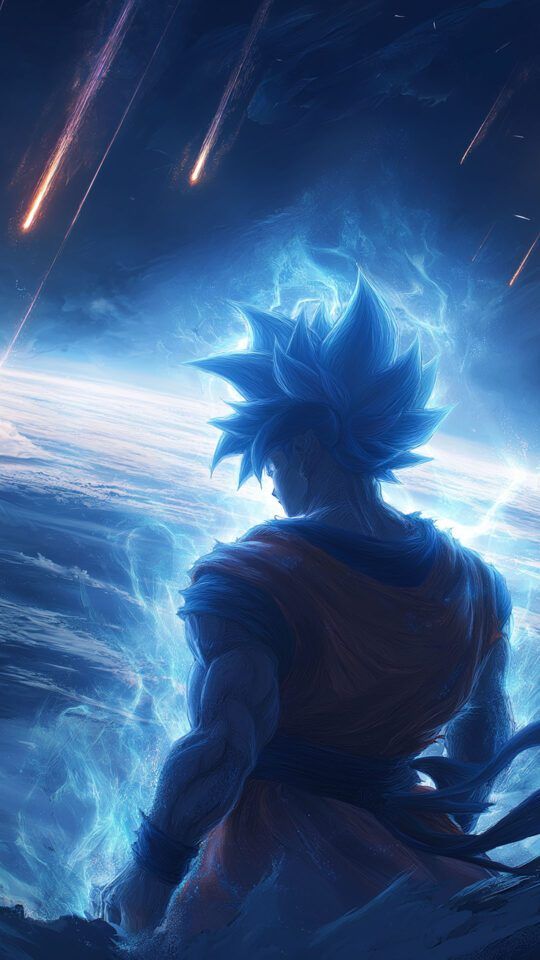 Goku Super Saiyan watching Blue Earth