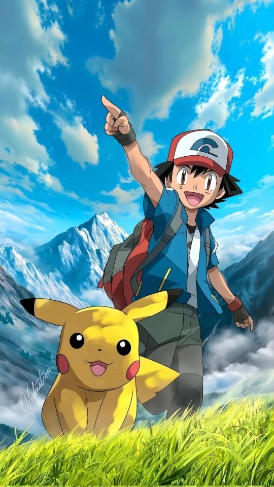 Ash and pikachu